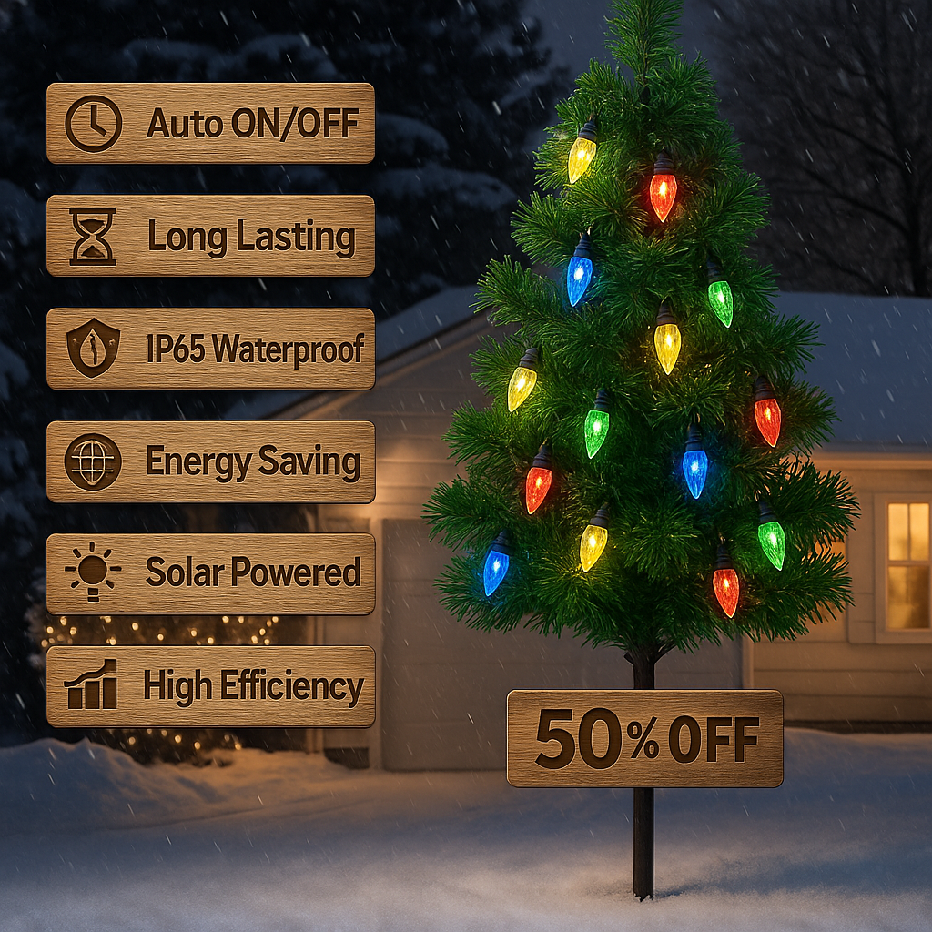 Merryvo Solar Christmas Tree Light Decorations